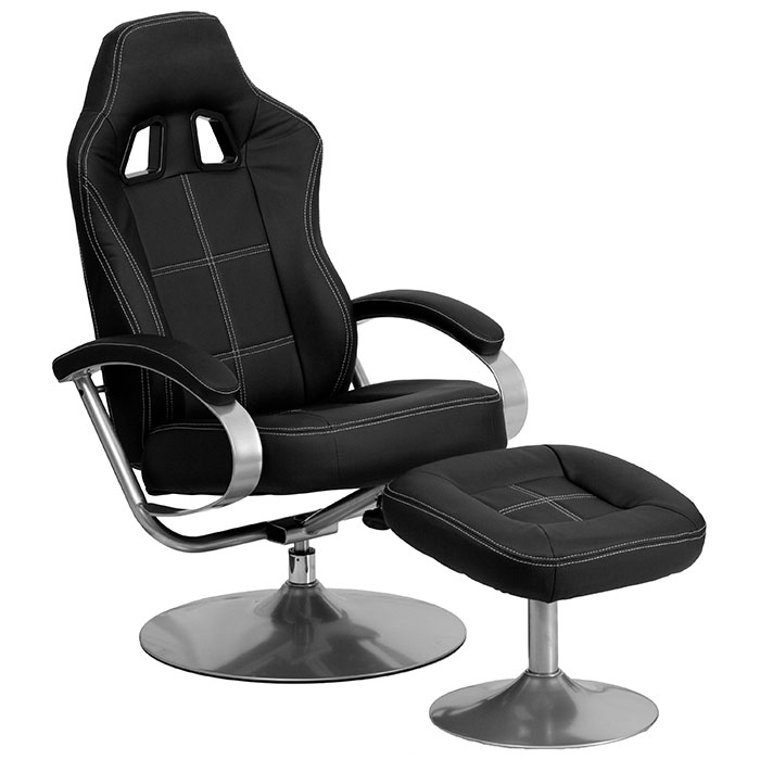 racing recliner with stool