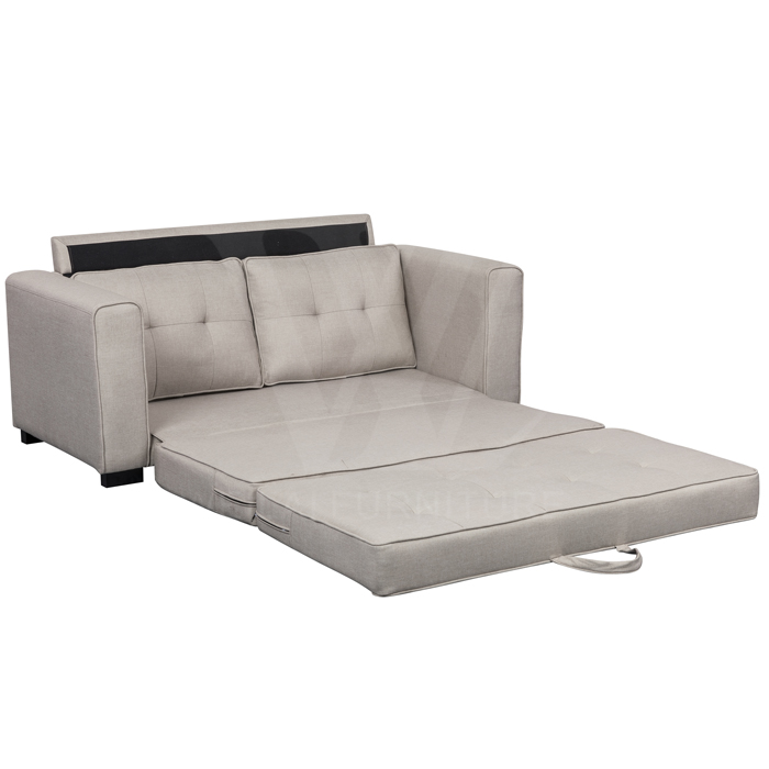 Fabric Fold-out Loveseat Sofa Bed Two Seater