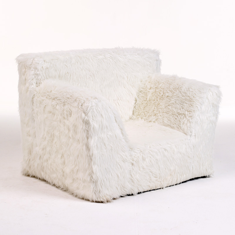 Fur Solid Foam Kids Sofa