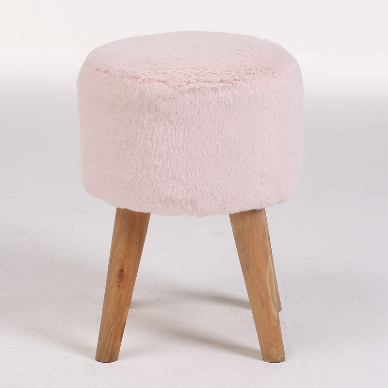 Fleece Round Ottoman