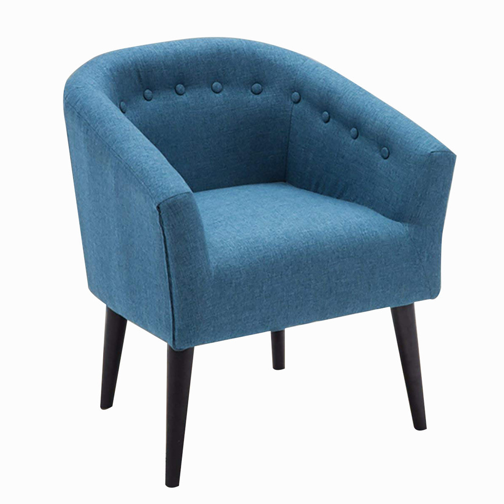 Wooden Legs Fabric Tub Chair