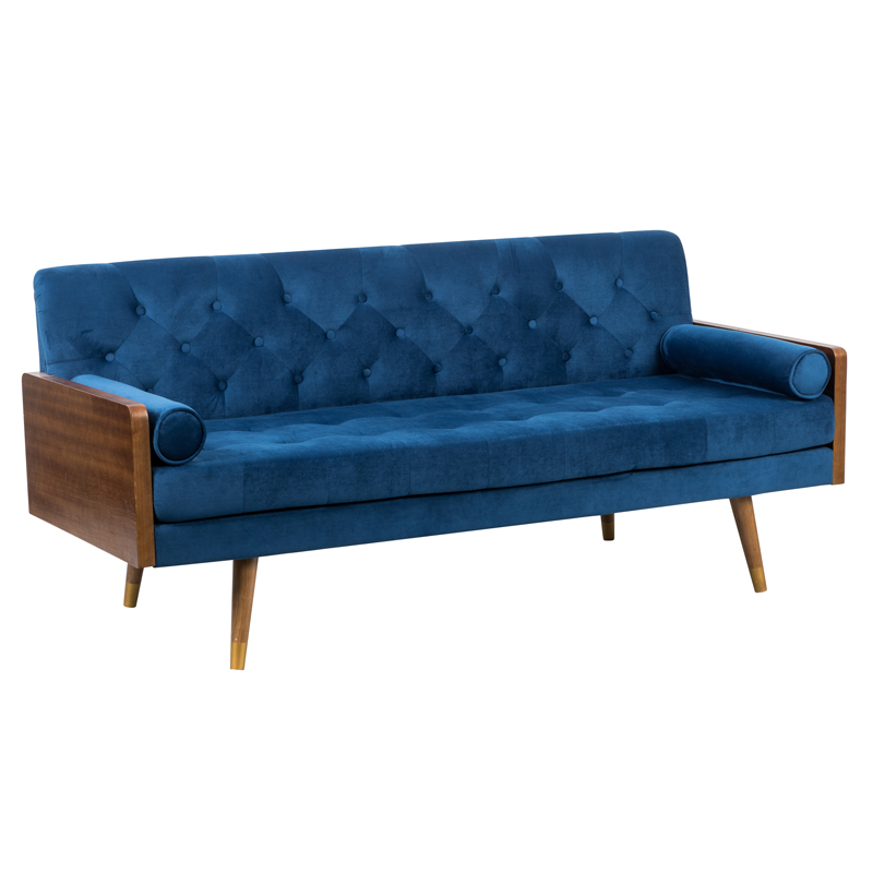 Velvet Tufted Three Seater Sofa