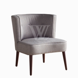 Tapered Round Legs Curved Back Accent Chair