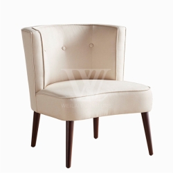 Tapered Round Legs Curved Back Accent Chair