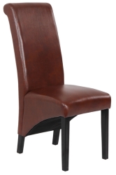 Faux Leather High Back Dining Chair