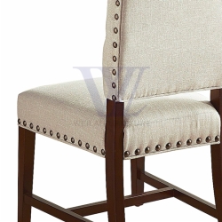 Luxury Hand Nailed Fabric Dining Chair