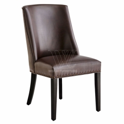 PU Leather Copper Nailed Restaurant Chairs