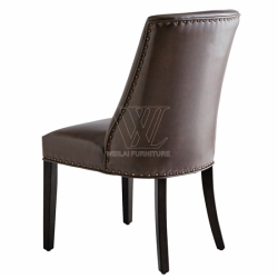 PU Leather Copper Nailed Restaurant Chairs