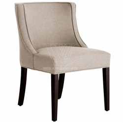 Polyester Fabric Solid Wood Legs Dining Chair