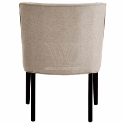 Polyester Fabric Solid Wood Legs Dining Chair