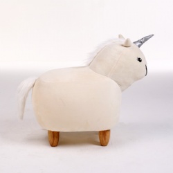 Plush Animal Unicorn Ottoman