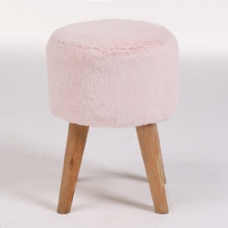 Fleece Round Ottoman