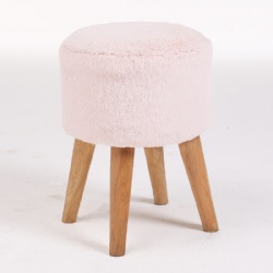 Fleece Round Ottoman