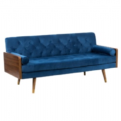 Velvet Tufted Three Seater Sofa